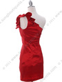 5232 Red Stretch Taffeta Evening Dress - Red, Back View Thumbnail