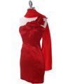 5232 Red Stretch Taffeta Evening Dress - Red, Alt View Thumbnail