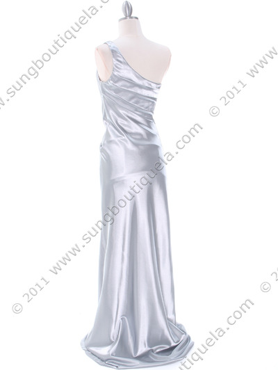 5234 Silver Evening Dress - Silver, Back View Medium
