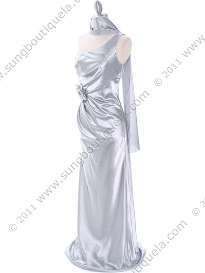 5234 Silver Evening Dress - Silver, Alt View Medium