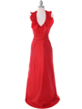 5237 Red Taffeta Evening Dress - Red, Front View Thumbnail