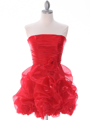 5240 Red Short Prom Dress, Red