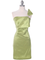 5510S Green Taffeta Cocktail Dress - Green, Front View Thumbnail