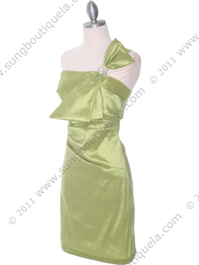 5510S Green Taffeta Cocktail Dress - Green, Alt View Medium