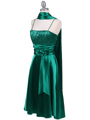 6269 Green Giltter Tea Length Dress - Green, Alt View Thumbnail