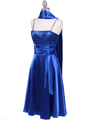 6269 Royal Blue Giltter Tea Length Dress - Royal Blue, Alt View Thumbnail