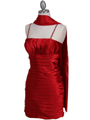 6350 Red Pleated Cocktail Dress - Red, Alt View Thumbnail