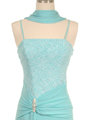7033 Aqua Glitter Evening Dress - Aqua, Alt View Thumbnail