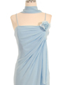 070 Baby Blue Chiffon Wrap Dress - Baby Blue, Alt View Thumbnail