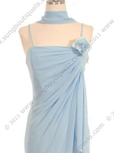 070 Baby Blue Chiffon Wrap Dress - Baby Blue, Alt View Medium