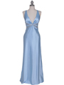 7120 Baby Blue Satin Evening Dress - Baby Blue, Front View Thumbnail