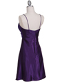 7167 Purple Chiffon Top Cocktail Dress - Purple, Back View Thumbnail