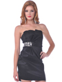 74616 Strapless Little Black Dress - Black, Front View Thumbnail