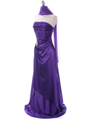 7700 Purple Charmeuse Evening Dress - Purple, Alt View Thumbnail