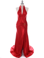 7701 Red Evening Dress - Red, Front View Thumbnail