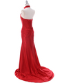 7701 Red Evening Dress - Red, Back View Thumbnail