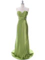 7704 Green Evening Dress - Green, Front View Thumbnail