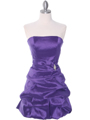 7749 Purple Bubble Hem Cocktail Dress