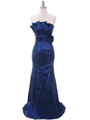 8034 Navy Evening Gown - Navy, Front View Thumbnail