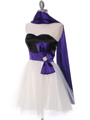 8104 Black/Purple Homecoming Dress with Bow - Black Purple, Alt View Thumbnail