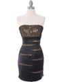 8137 Black/Gold Sequin Party Dress