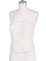 8324 Ivory Beaded Mock Two Piece Dress with Jacket - Ivory, Alt View Thumbnail