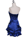 8484 Royal Blue Bubble Cocktail Dress with Rhinestone Pin - Royal Blue, Back View Thumbnail