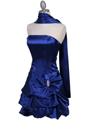 8484 Royal Blue Bubble Cocktail Dress with Rhinestone Pin - Royal Blue, Alt View Thumbnail
