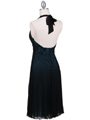 8508 Black Turquoise Lace Cocktail Dress - Black Turquoise, Back View Thumbnail