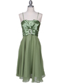 8610 Green Cocktail Dress - Green, Front View Thumbnail