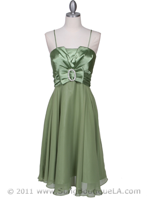 8610 Green Cocktail Dress, Green