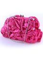 92000 Fuschia Sequin Floral Evening Bag - Fuschia, Alt View Thumbnail