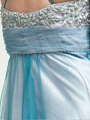 AC221 Blue and Pink Emboridery Prom Dress - Blue Pink, Back View Thumbnail
