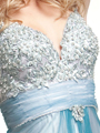 AC221 Blue and Pink Emboridery Prom Dress - Blue Pink, Alt View Thumbnail