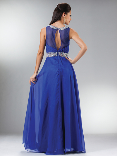 C7933 Sparkling Gems Romantic Sweetheart Evening Dress - Royal, Back View Medium