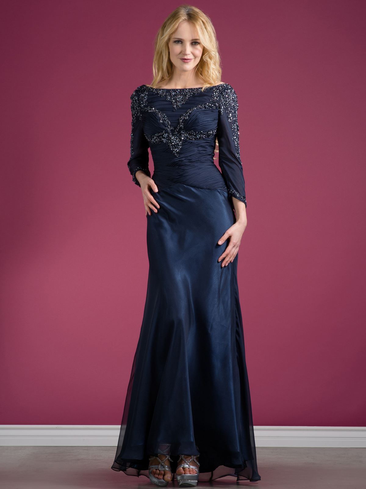 Long Sleeve Beaded Evening Dress | Sung Boutique L.A.