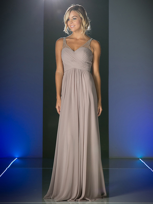 CD-CJ214 Sweetheart Neckline Evening Dress with Beaded Shoulder Straps, Marble