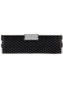 E8901 Black Shimmery Evening Clutch - Black, Front View Thumbnail