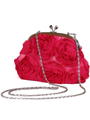 HBG90701 Fuschia Floral Evening Bag - Fuschia, Alt View Thumbnail