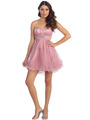 ST6029 Sweetheart Homecoming Dress - Dusty Rose, Front View Thumbnail