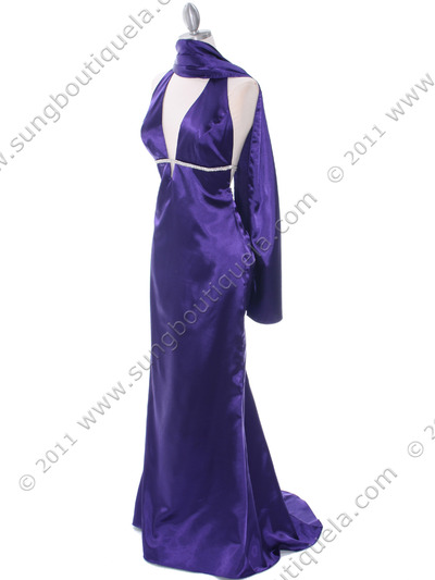 C7123 Purple Evening Dress - Purple, Alt View Medium
