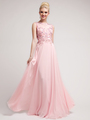 JC3196 Baby Pink Prom Perfection Illusion Neckline Prom Dress - Baby Pink, Front View Thumbnail