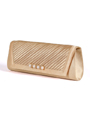 JX7008 Gold Satin Evening Bag - Gold, Alt View Thumbnail